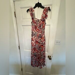 Knox Rose Red and Pink Floral Maxi Dress